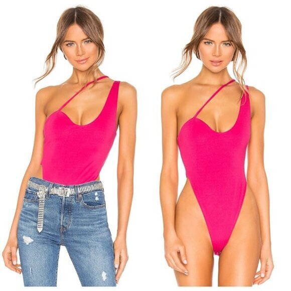 H:Ours Parker Bodysuit - Hot Pink